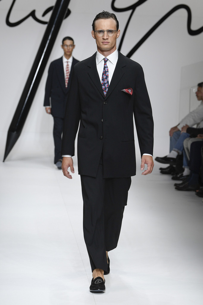 Julian Schneyder featured in  the Giorgio Armani fashion show for Spring/Summer 2024