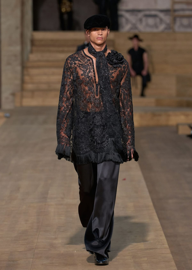 Melvyn Reiningi featured in  the Dolce & Gabbana Alta Moda fashion show for Summer 2024
