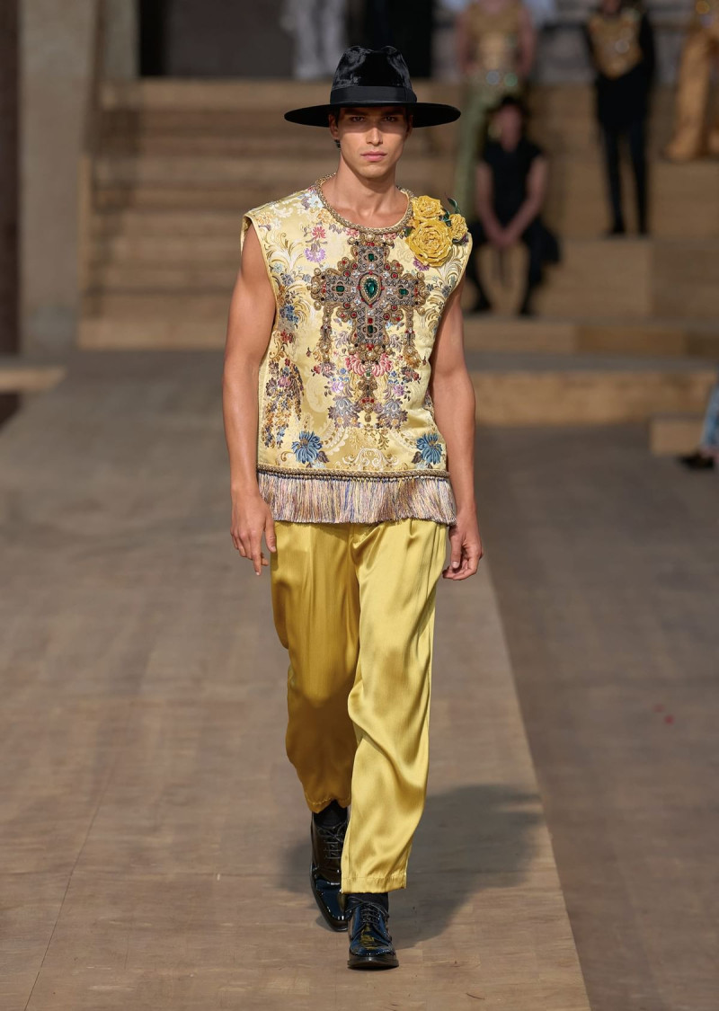 Antonio Lopez Nieves featured in  the Dolce & Gabbana Alta Moda fashion show for Summer 2024