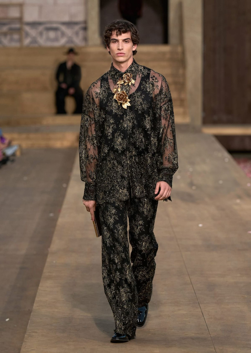 Amerigo Valenti featured in  the Dolce & Gabbana Alta Moda fashion show for Summer 2024