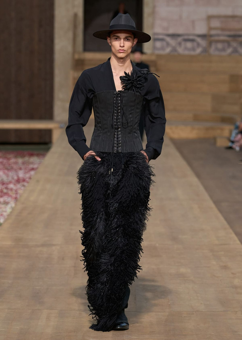 Adam Castellano featured in  the Dolce & Gabbana Alta Moda fashion show for Summer 2024