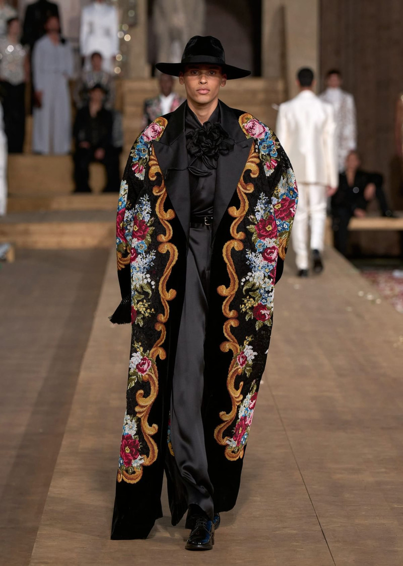 Quinten Brandenbarg featured in  the Dolce & Gabbana Alta Moda fashion show for Summer 2024