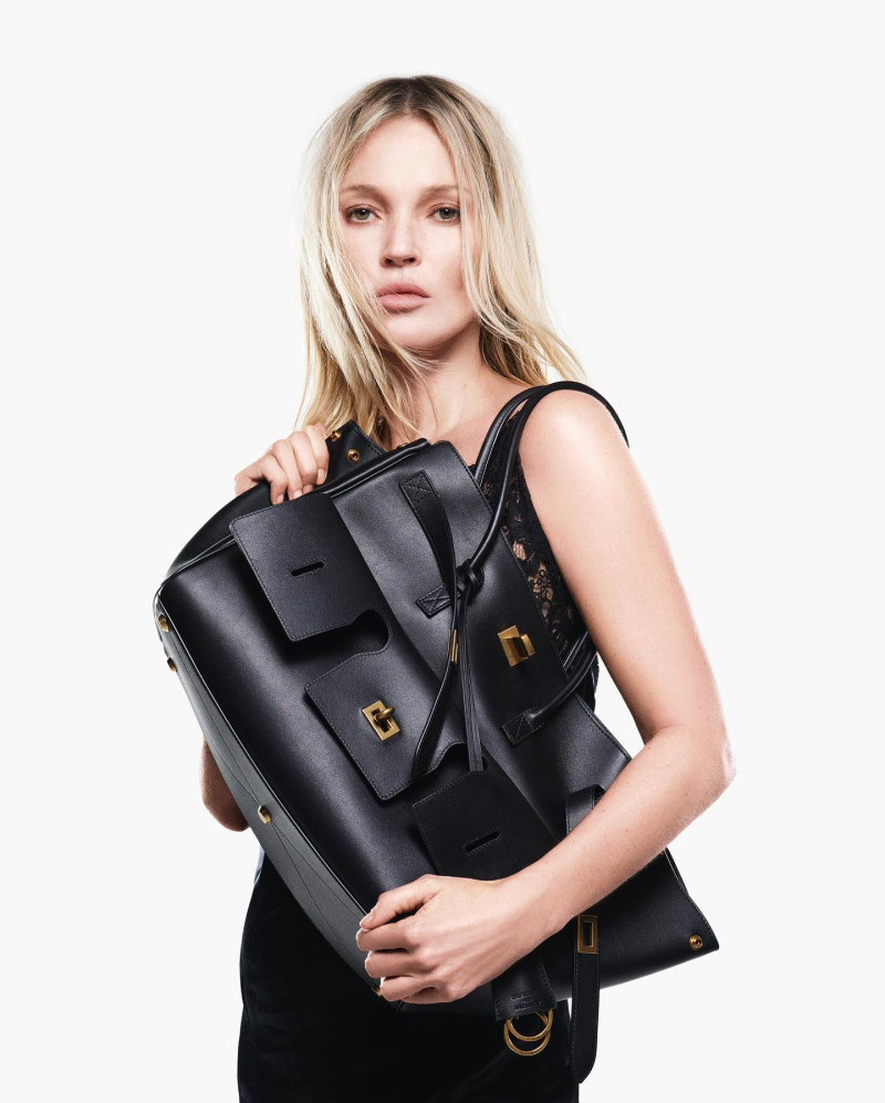 Kate Moss featured in  the Balenciaga Bel Air Handbags advertisement for Autumn/Winter 2024