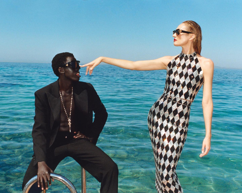 Candice Swanepoel featured in  the Balmain advertisement for Pre-Fall 2024