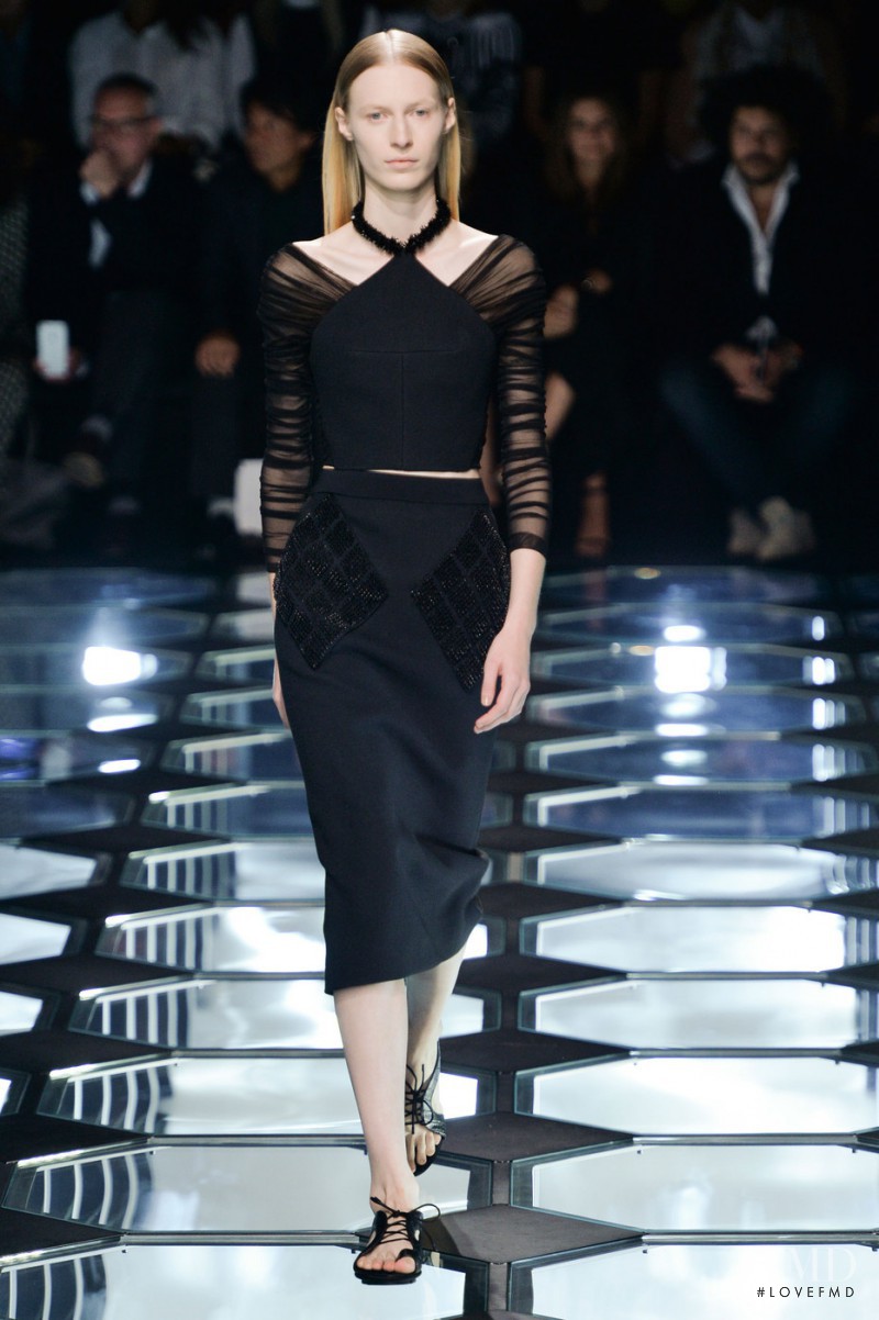 Julia Nobis featured in  the Balenciaga fashion show for Spring/Summer 2015
