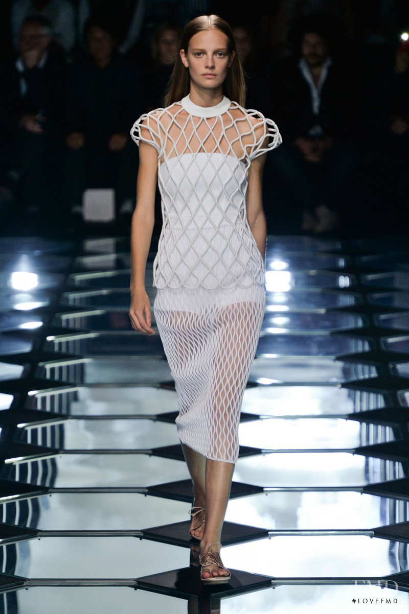 Ine Neefs featured in  the Balenciaga fashion show for Spring/Summer 2015