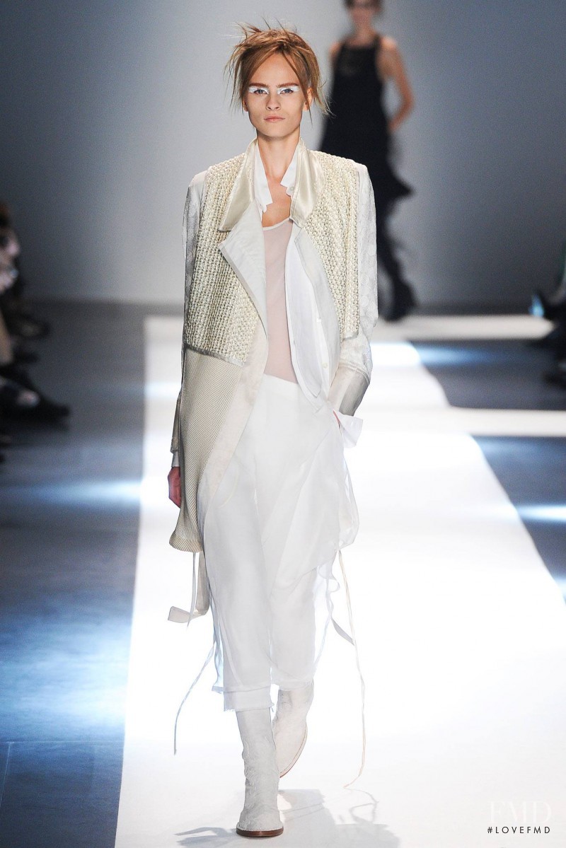 Kristina Petrosiute featured in  the Ann Demeulemeester fashion show for Spring/Summer 2015