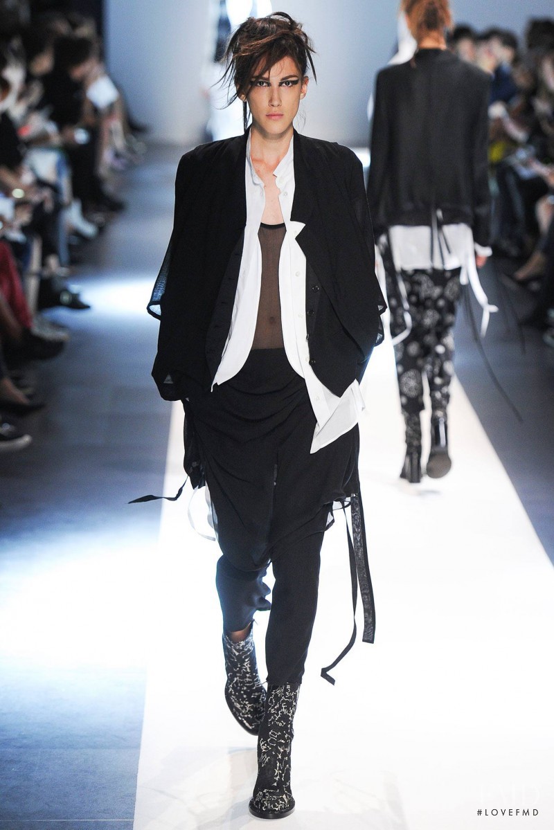 Ana Buljevic featured in  the Ann Demeulemeester fashion show for Spring/Summer 2015