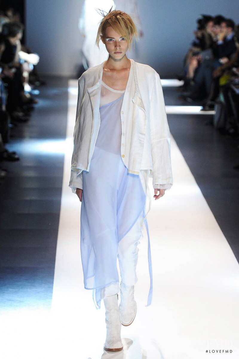 Kimi Nastya Zhidkova featured in  the Ann Demeulemeester fashion show for Spring/Summer 2015