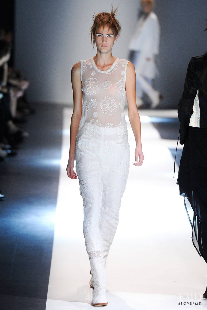 Daria Osipova featured in  the Ann Demeulemeester fashion show for Spring/Summer 2015