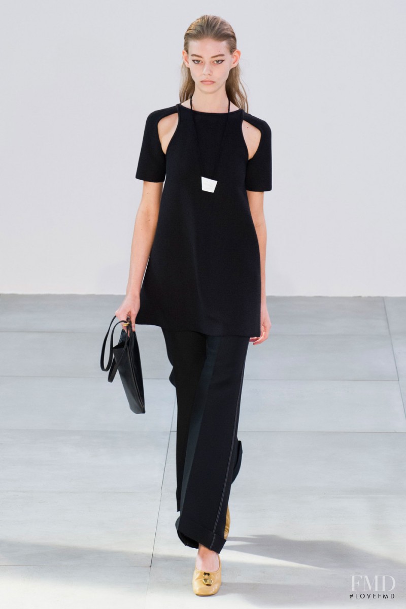 Ondria Hardin featured in  the Celine fashion show for Spring/Summer 2015