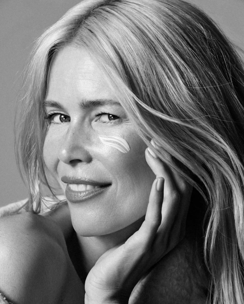 Claudia Schiffer featured in  the Rhode advertisement for Autumn/Winter 2024