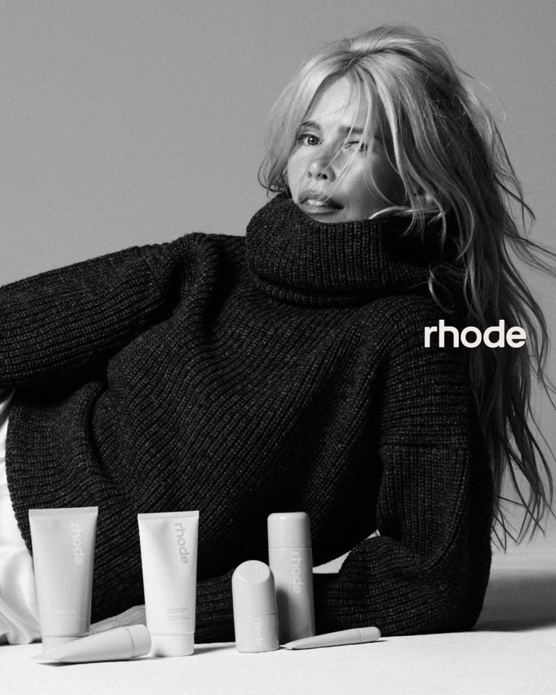 Claudia Schiffer featured in  the Rhode advertisement for Autumn/Winter 2024