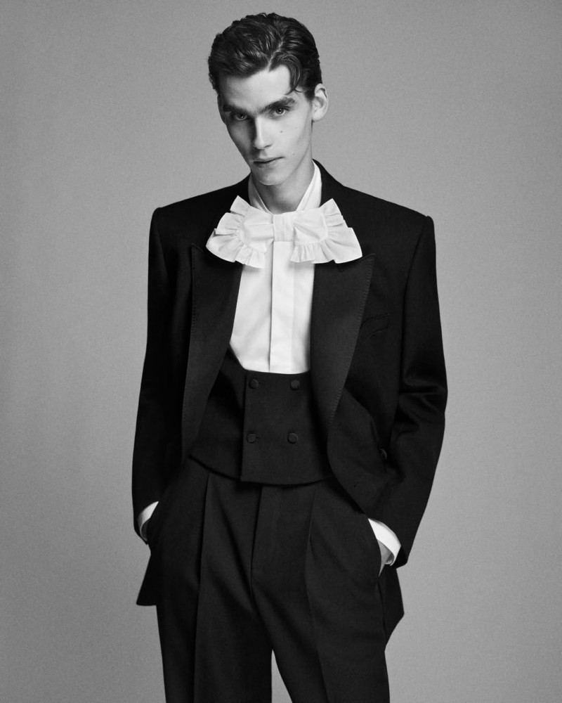 Frederic Bittner featured in  the Saint Laurent advertisement for Spring/Summer 2025
