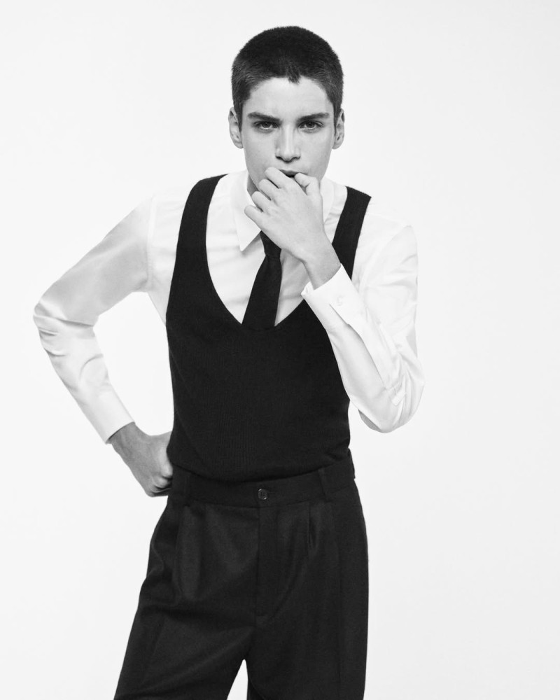 Martin Catalano featured in  the Saint Laurent advertisement for Spring/Summer 2025