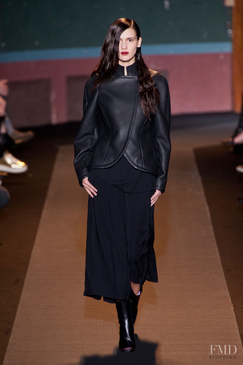 Iana Godnia featured in  the Cedric Charlier fashion show for Autumn/Winter 2014
