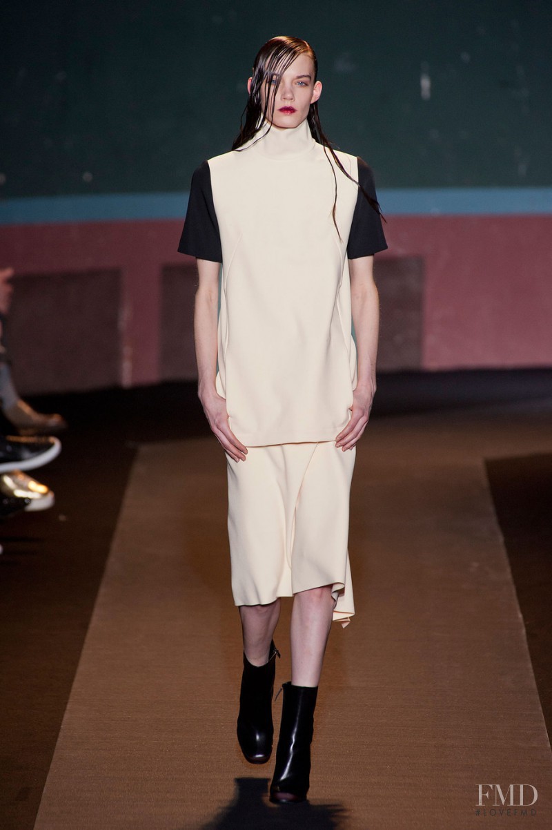 Megan Thompson featured in  the Cedric Charlier fashion show for Autumn/Winter 2014