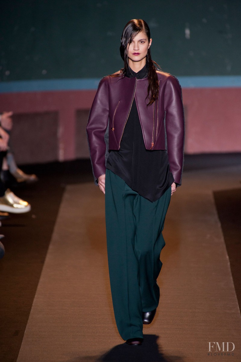 Maud Barrandon featured in  the Cedric Charlier fashion show for Autumn/Winter 2014
