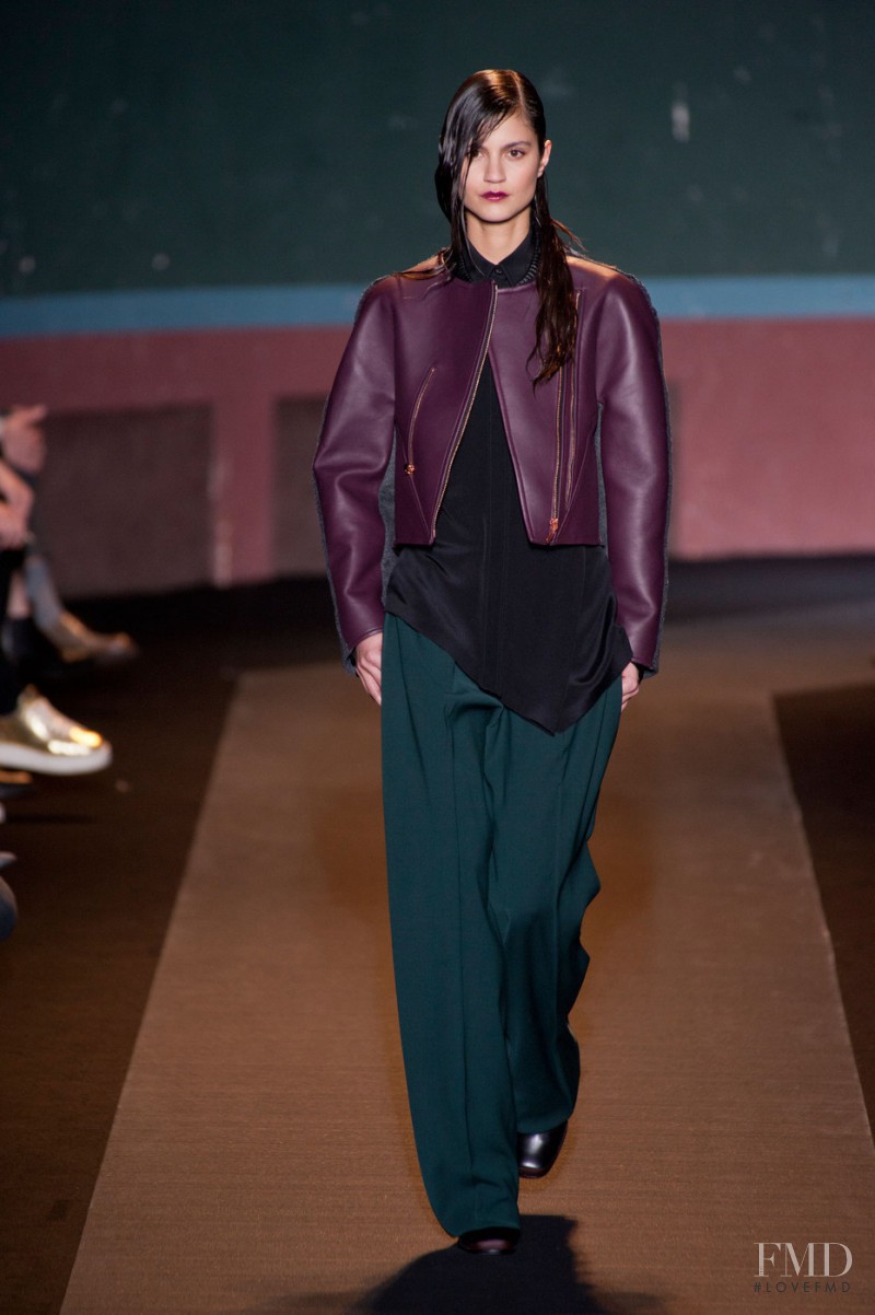 Maud Barrandon featured in  the Cedric Charlier fashion show for Autumn/Winter 2014