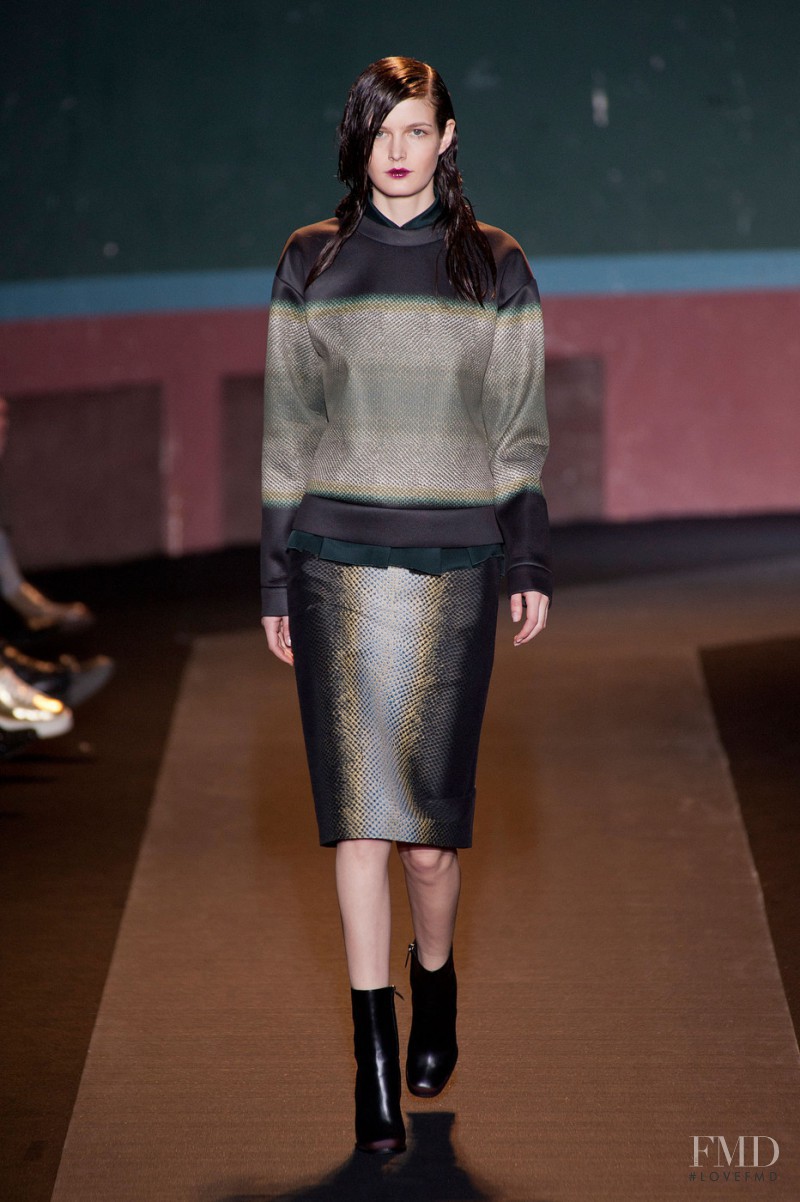 Zlata Mangafic featured in  the Cedric Charlier fashion show for Autumn/Winter 2014