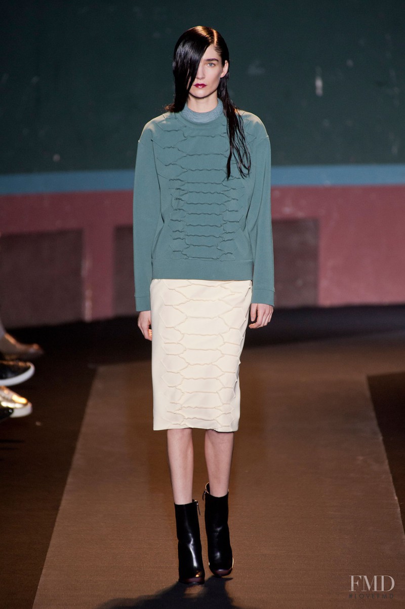 Janice Alida featured in  the Cedric Charlier fashion show for Autumn/Winter 2014