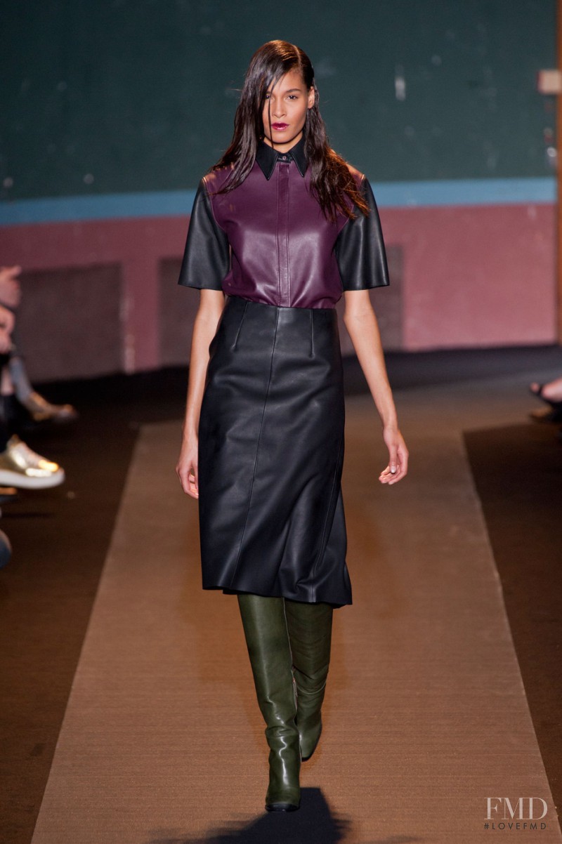 Cindy Bruna featured in  the Cedric Charlier fashion show for Autumn/Winter 2014