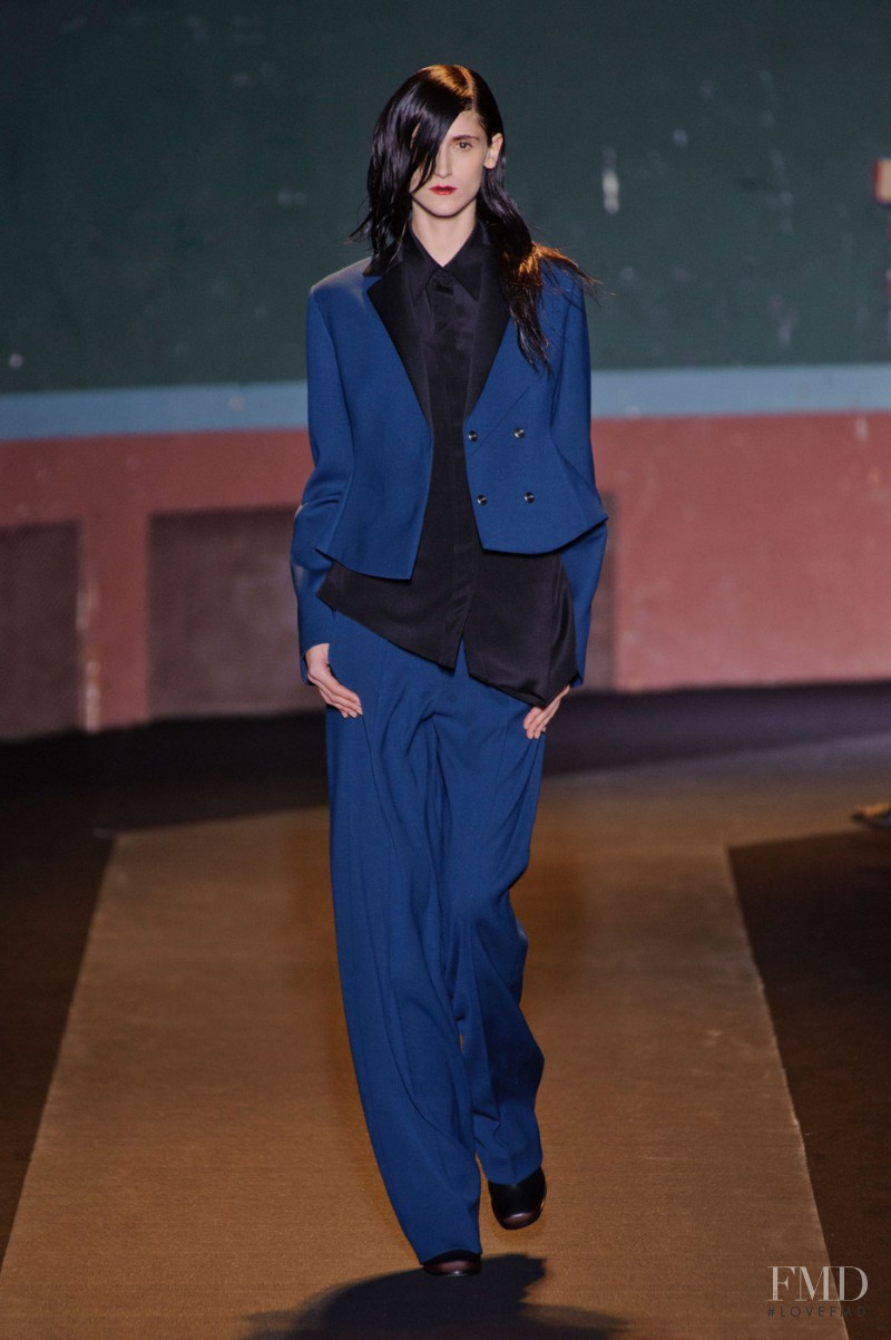 Daiane Conterato featured in  the Cedric Charlier fashion show for Autumn/Winter 2014