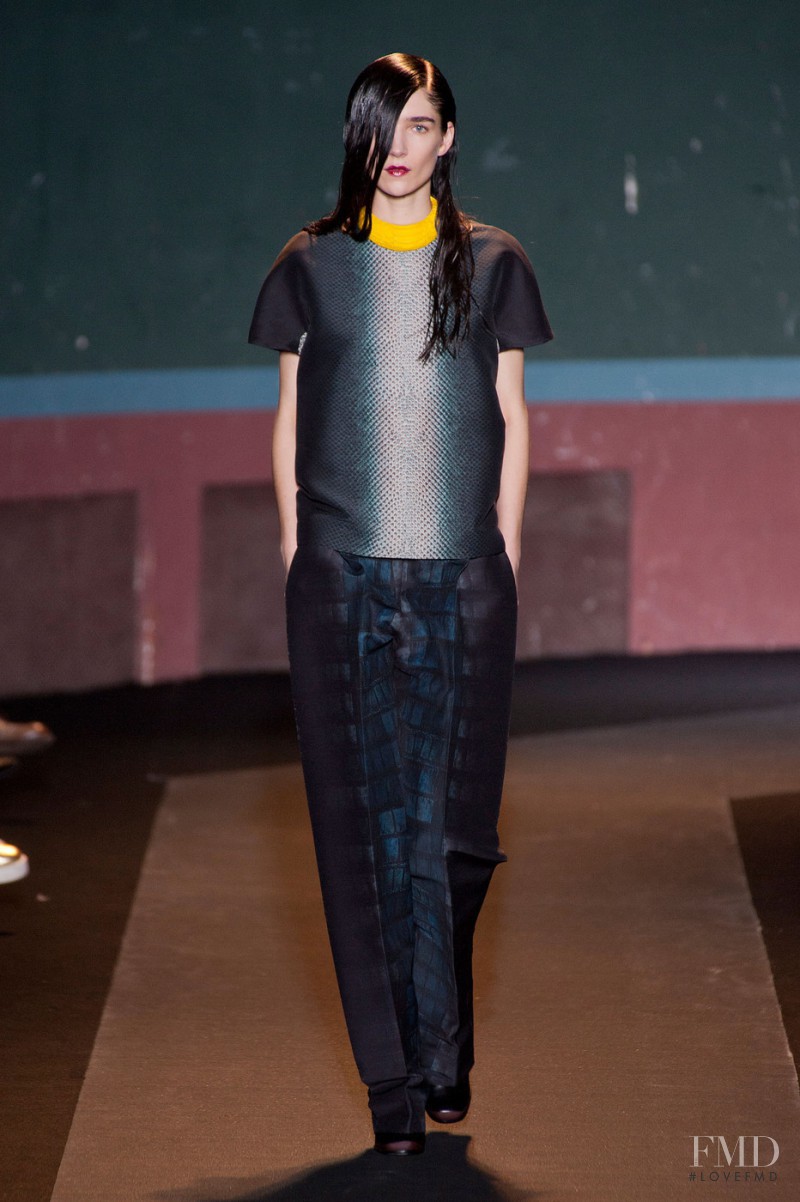 Janice Alida featured in  the Cedric Charlier fashion show for Autumn/Winter 2014