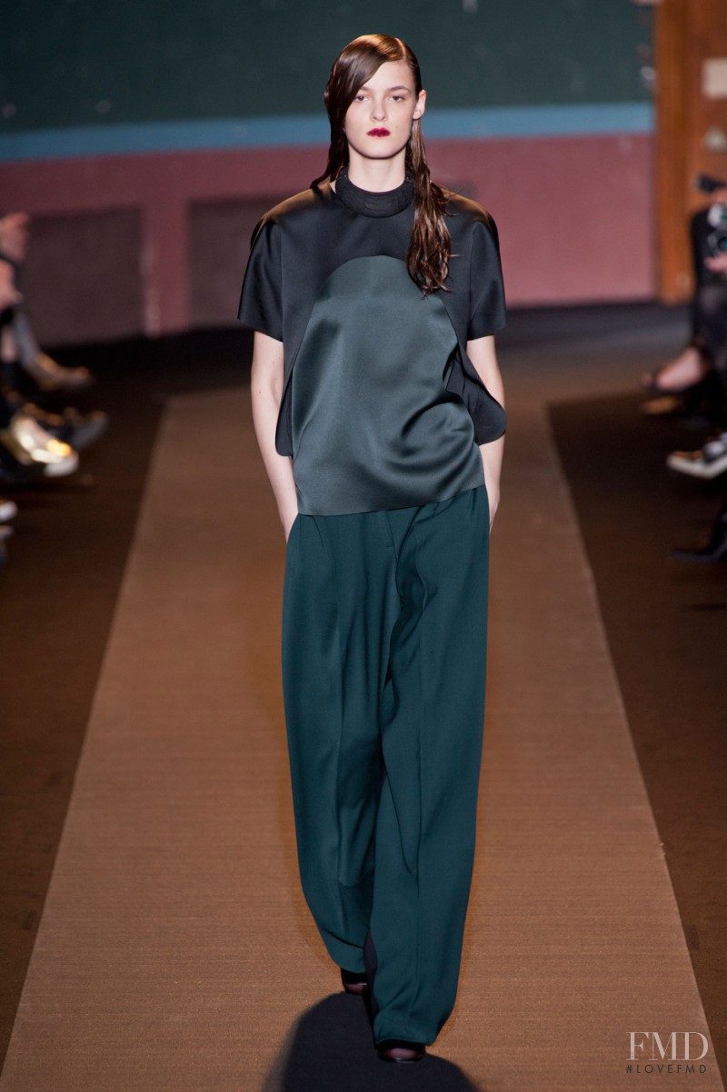 Kremi Otashliyska featured in  the Cedric Charlier fashion show for Autumn/Winter 2014