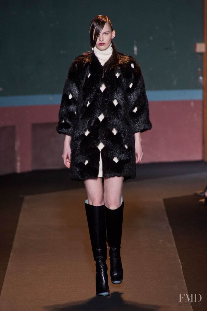 Lisa Verberght featured in  the Cedric Charlier fashion show for Autumn/Winter 2014