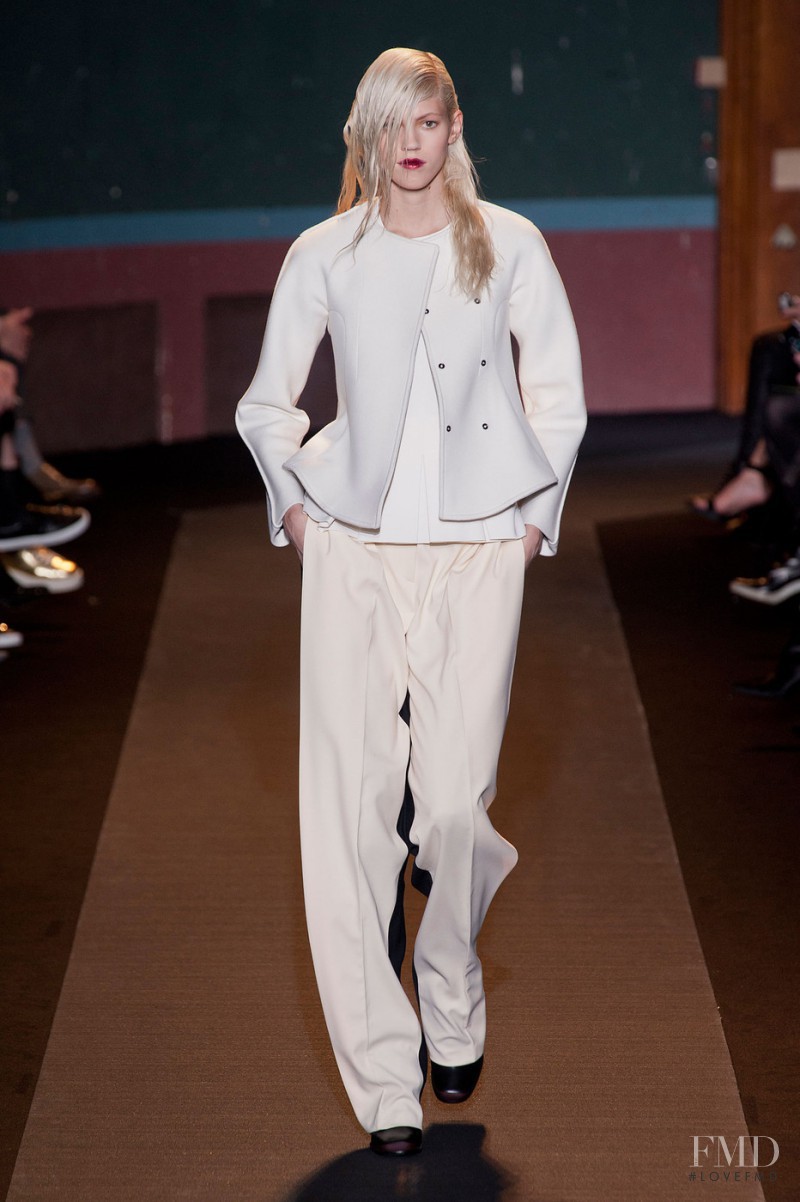 Devon Windsor featured in  the Cedric Charlier fashion show for Autumn/Winter 2014