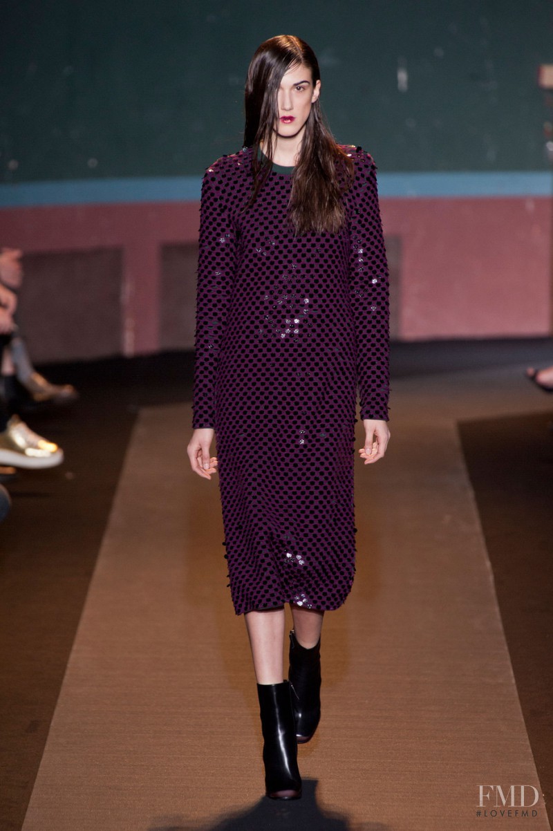 Ana Buljevic featured in  the Cedric Charlier fashion show for Autumn/Winter 2014