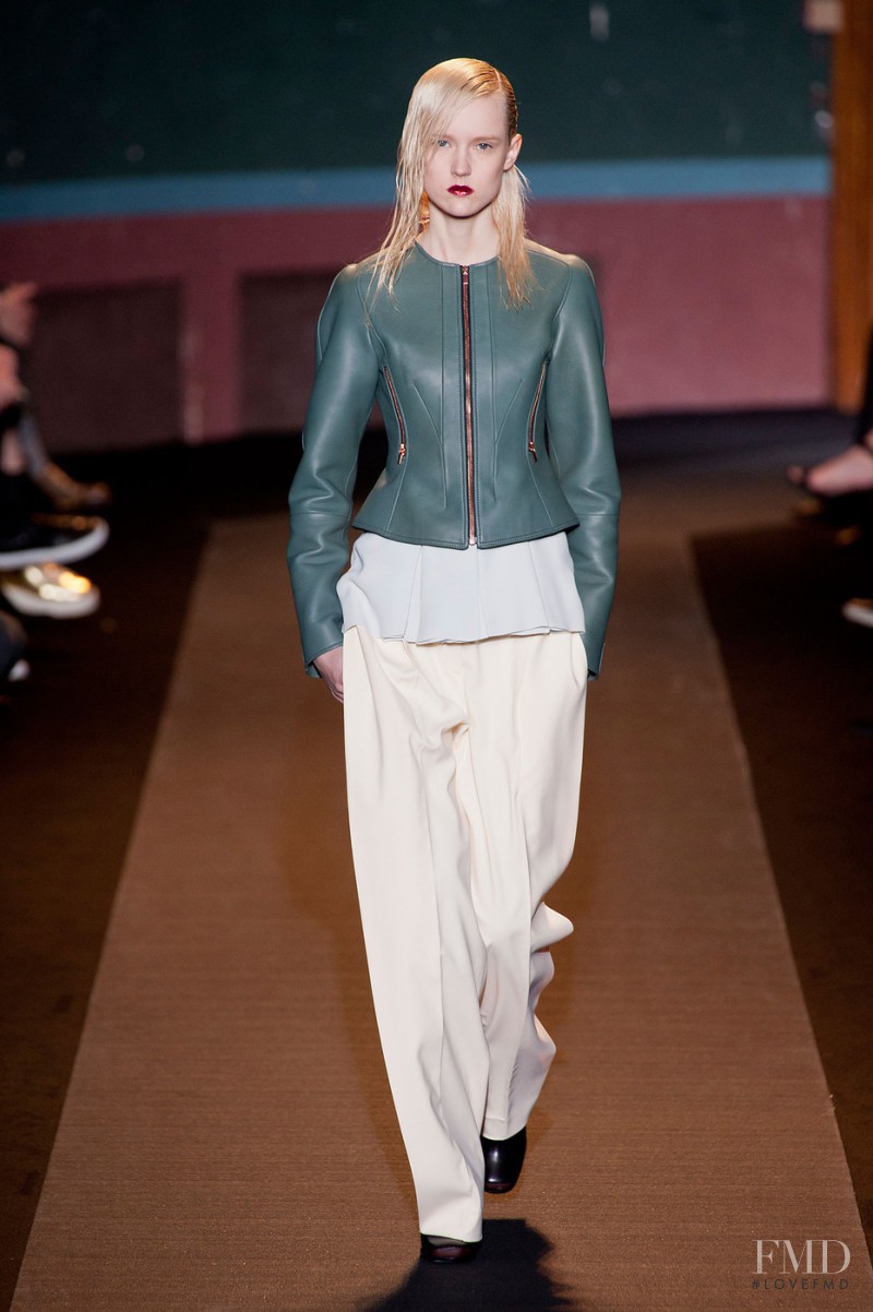 Harleth Kuusik featured in  the Cedric Charlier fashion show for Autumn/Winter 2014