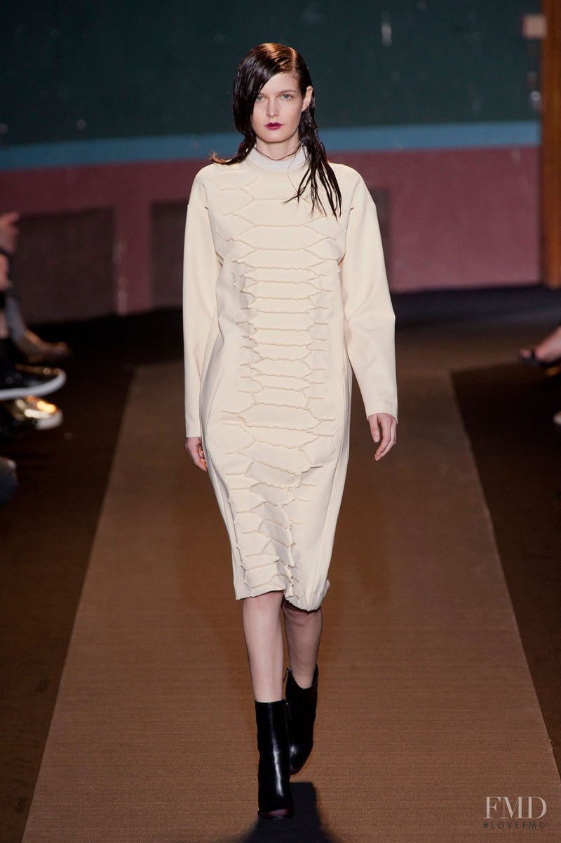 Zlata Mangafic featured in  the Cedric Charlier fashion show for Autumn/Winter 2014