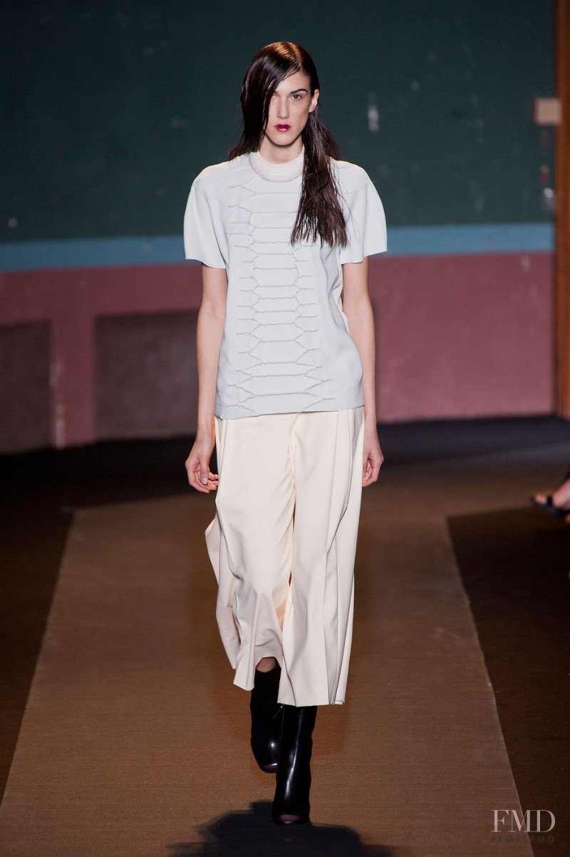 Ana Buljevic featured in  the Cedric Charlier fashion show for Autumn/Winter 2014