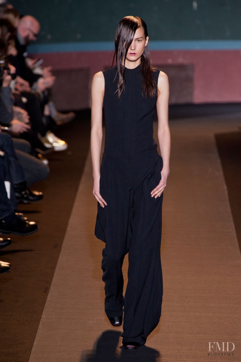 Mijo Mihaljcic featured in  the Cedric Charlier fashion show for Autumn/Winter 2014