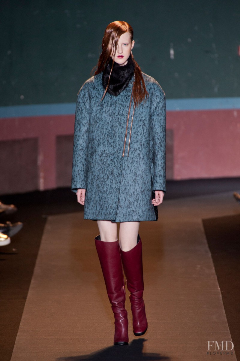 Magdalena Jasek featured in  the Cedric Charlier fashion show for Autumn/Winter 2014