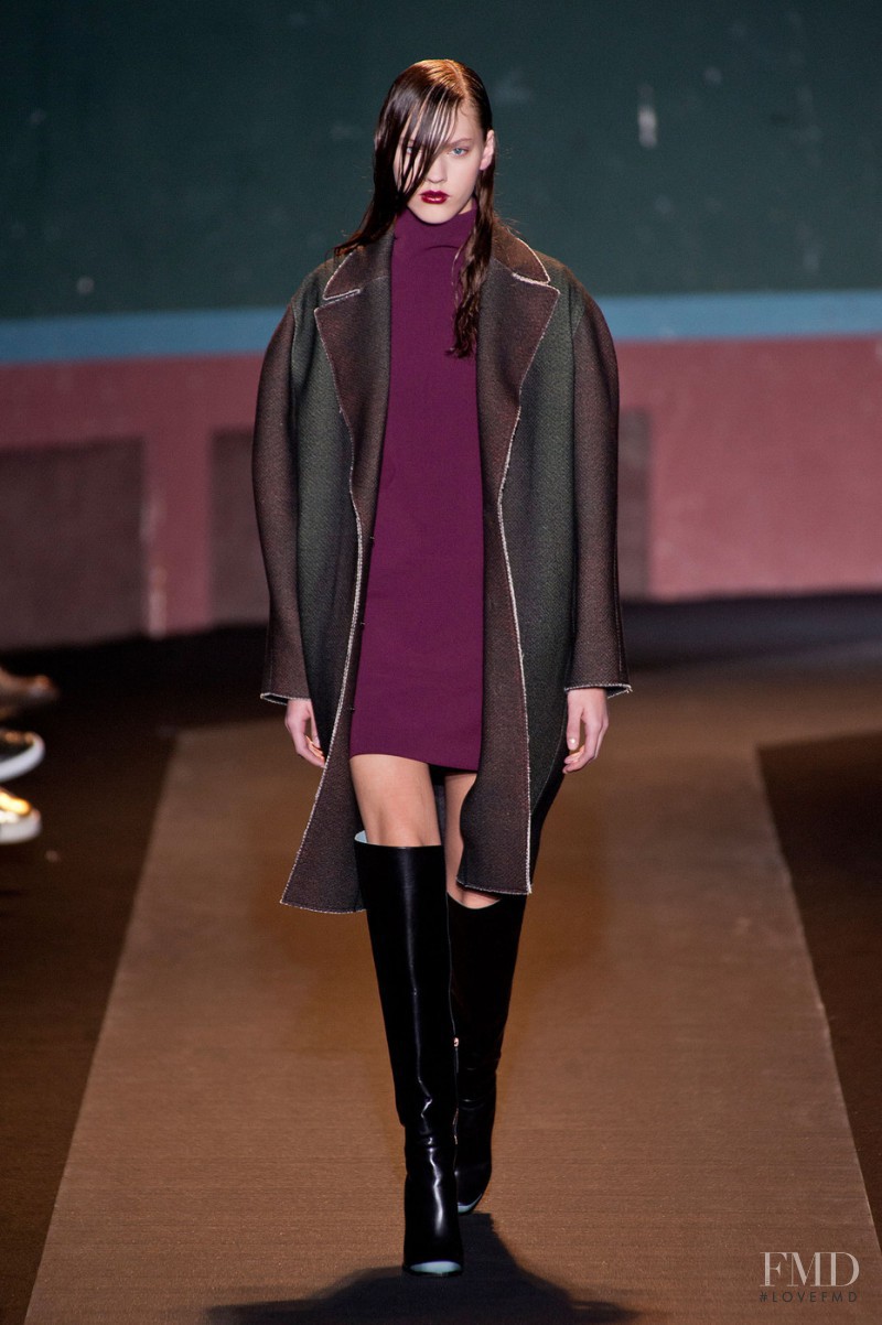 Maggie Jablonski featured in  the Cedric Charlier fashion show for Autumn/Winter 2014