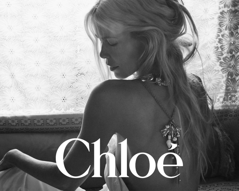 Claudia Schiffer featured in  the Chloe Chloe a la Plage collection advertisement for Summer 2025