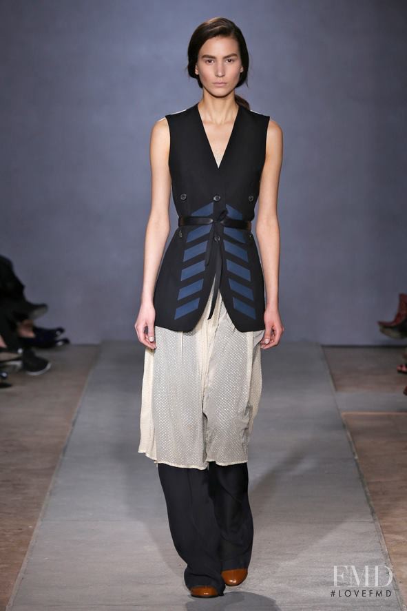 Mijo Mihaljcic featured in  the Maison Martin Margiela Défilé fashion show for Autumn/Winter 2014