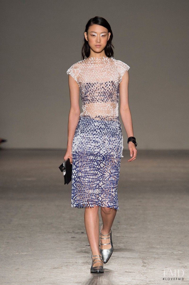So Ra Choi featured in  the Gabriele Colangelo fashion show for Spring/Summer 2015