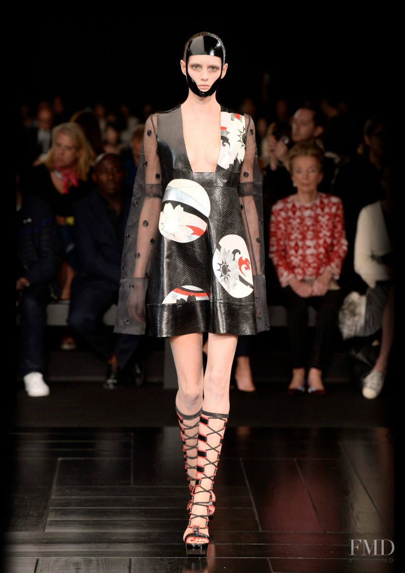 Sanne Vloet featured in  the Alexander McQueen fashion show for Spring/Summer 2015