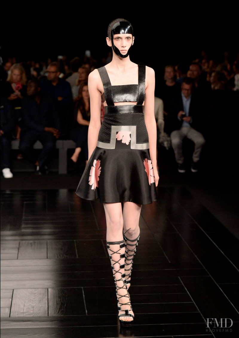 Ana Buljevic featured in  the Alexander McQueen fashion show for Spring/Summer 2015