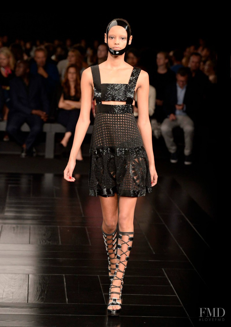 Malaika Firth featured in  the Alexander McQueen fashion show for Spring/Summer 2015
