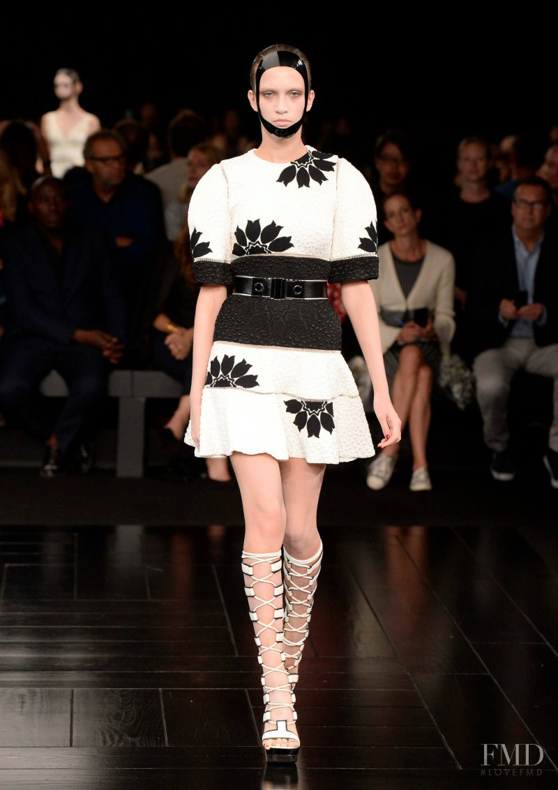 Paulina King featured in  the Alexander McQueen fashion show for Spring/Summer 2015