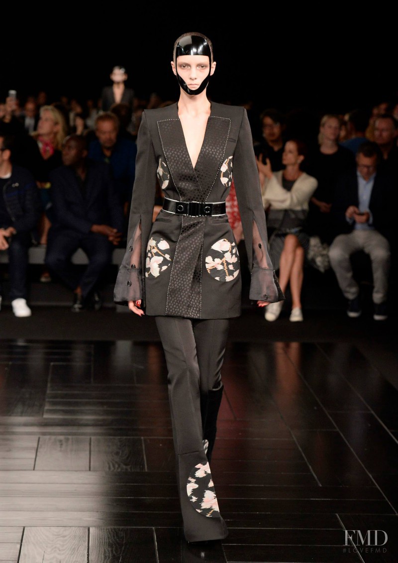 Irina Liss featured in  the Alexander McQueen fashion show for Spring/Summer 2015