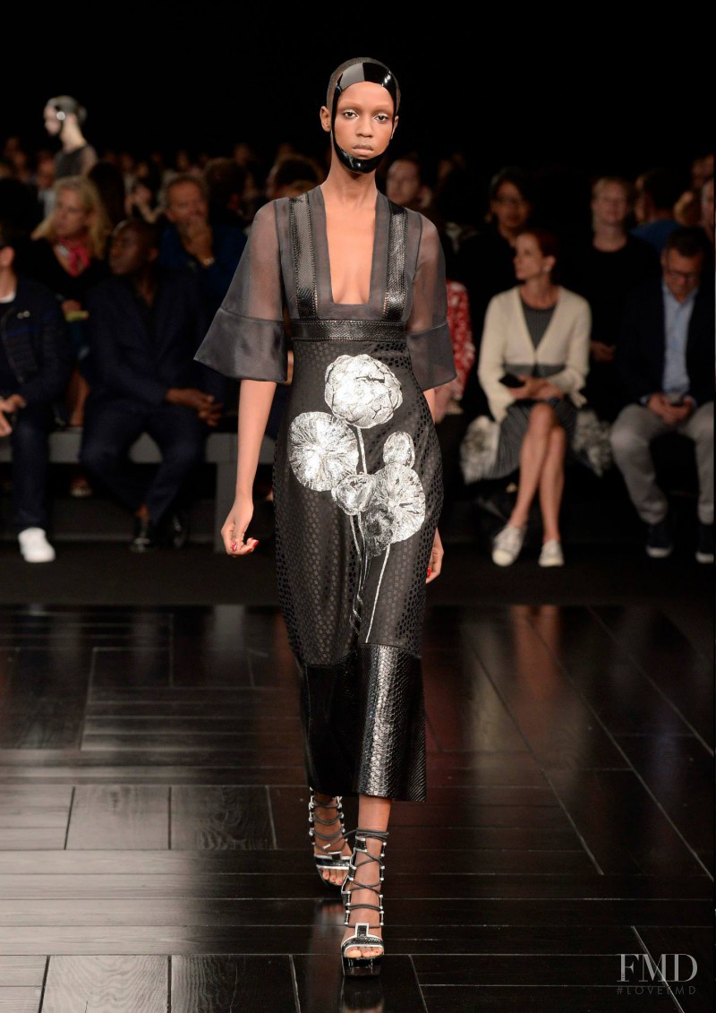 Leila Ndabirabe featured in  the Alexander McQueen fashion show for Spring/Summer 2015