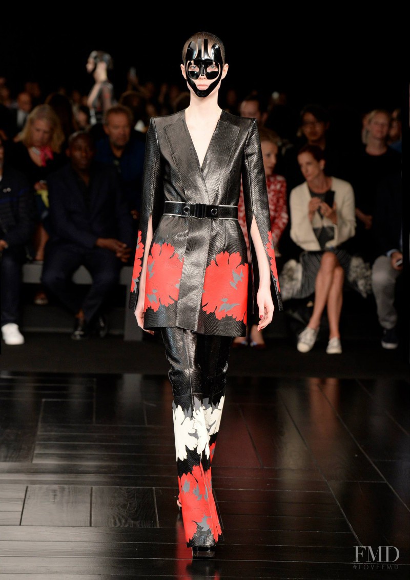 Jessica Burley featured in  the Alexander McQueen fashion show for Spring/Summer 2015