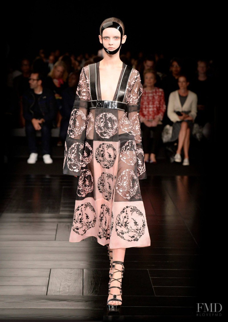 Anna Marija Grostina featured in  the Alexander McQueen fashion show for Spring/Summer 2015