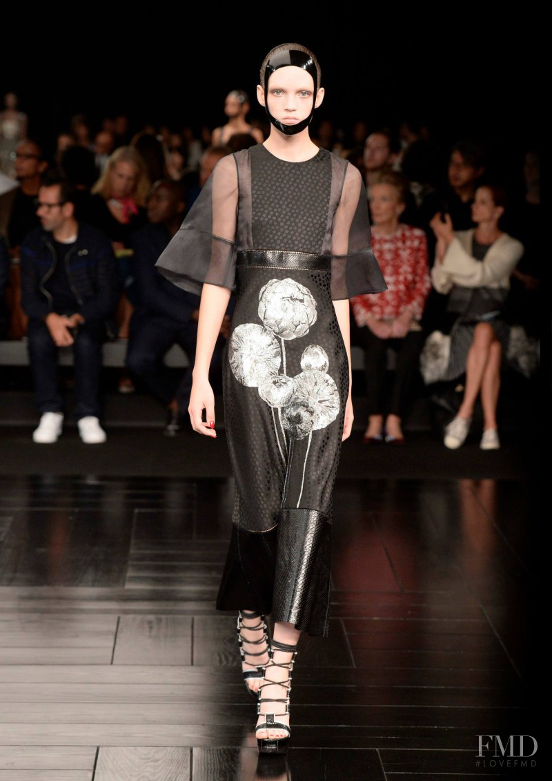 Adrienne Juliger featured in  the Alexander McQueen fashion show for Spring/Summer 2015